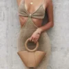 Women Summer Long Dress Sleeveless V Neck